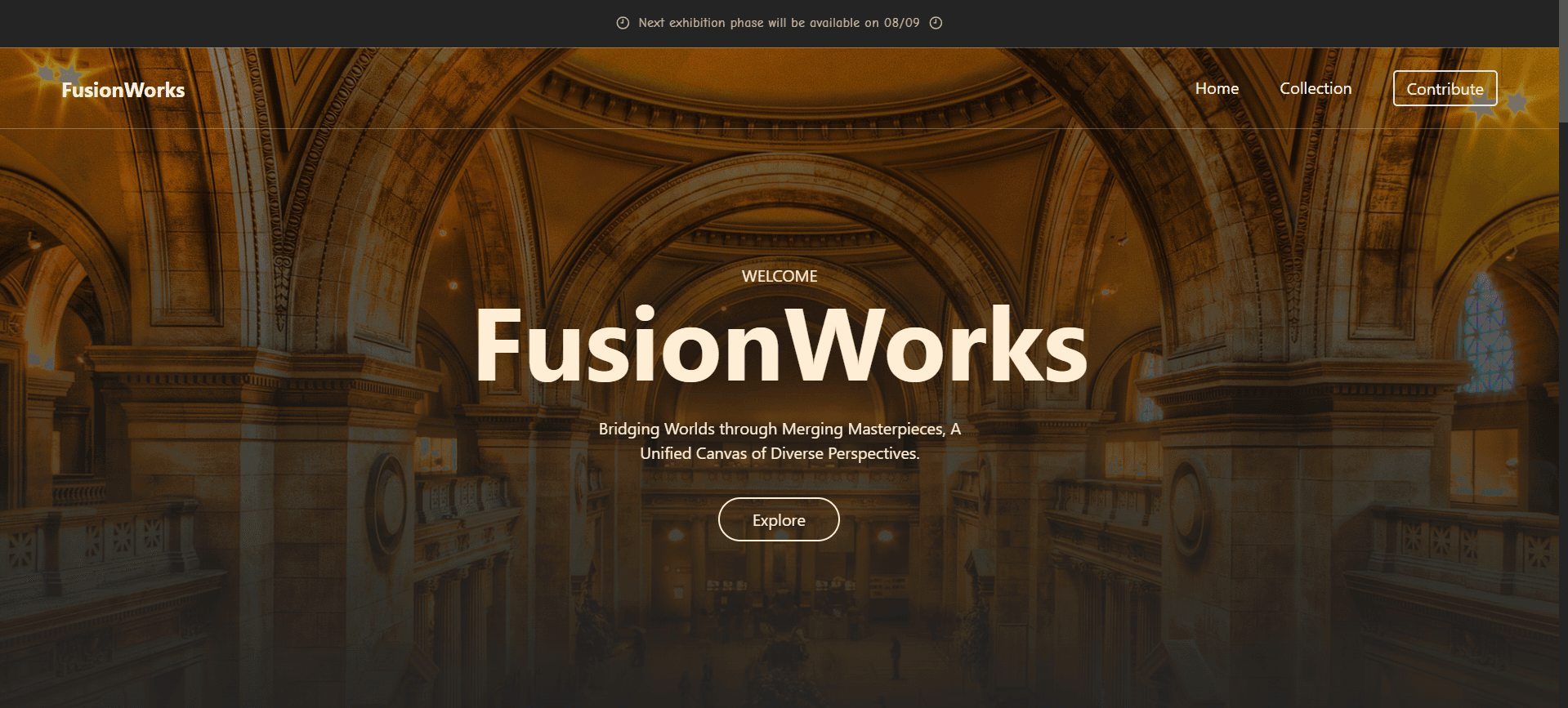 FusionWorks – Digital Artwork Gallery Platform overview 1