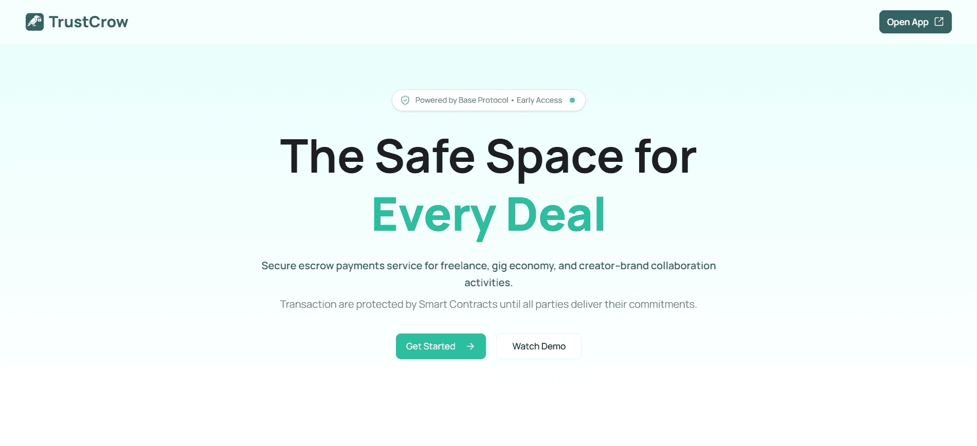 TrustCrow – Smart Contract Based Digital Invoice for Freelancers overview 1